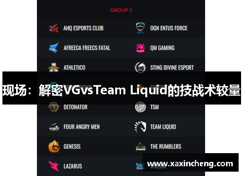 现场：解密VGvsTeam Liquid的技战术较量